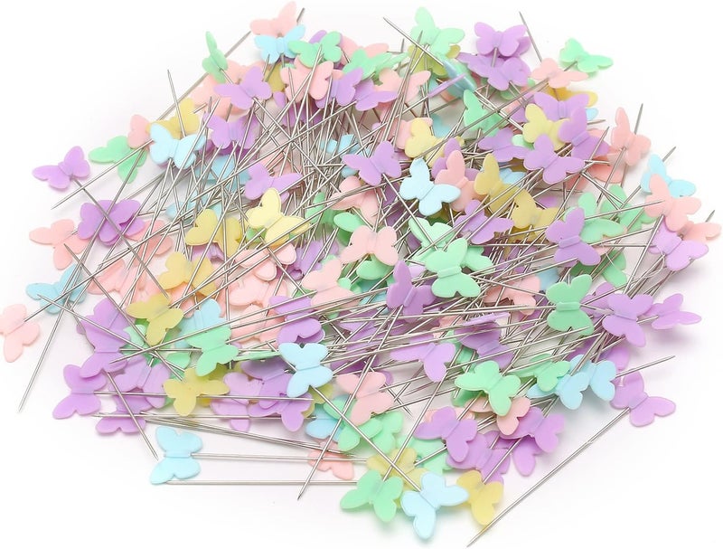 Elisel 200 pcs Multicolor Straight Pins Straight Quilting Pins Craft Positioning Pins Fixed Sewing Marker Needle for Crafting Dressmaker and Other Crafts Making (Butterflies) - Image 5